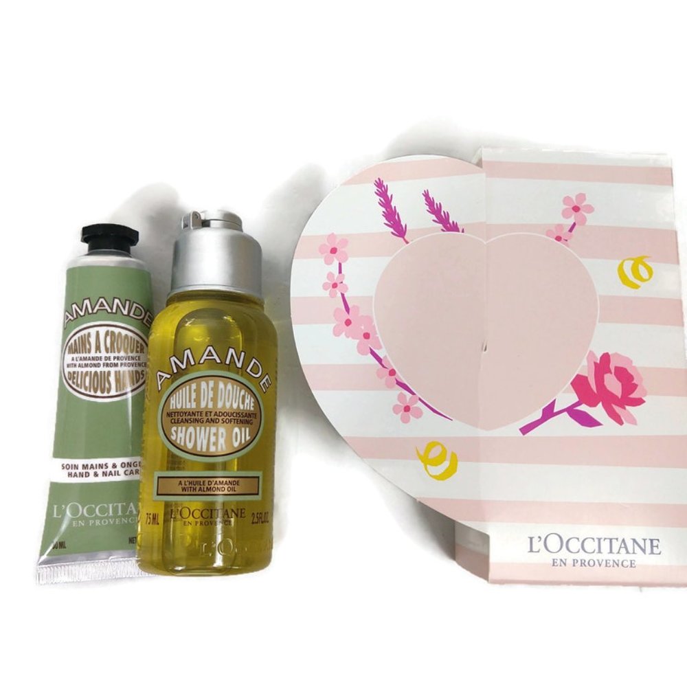 L'Occitane Almond Shower Oil &Almond Hand Cream 30/75ML X2 New